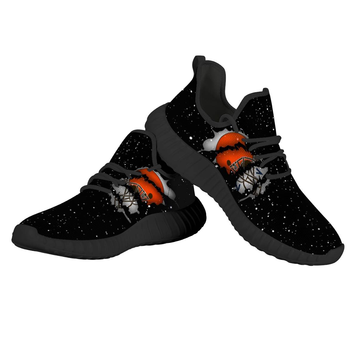 Men's NFL Cleveland Browns Mesh Knit Sneakers/Shoes 002